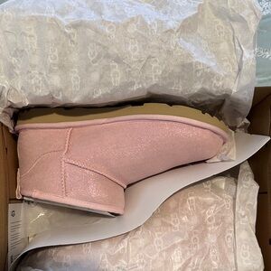 UGG Pink Glitter Mini Ankle Boot